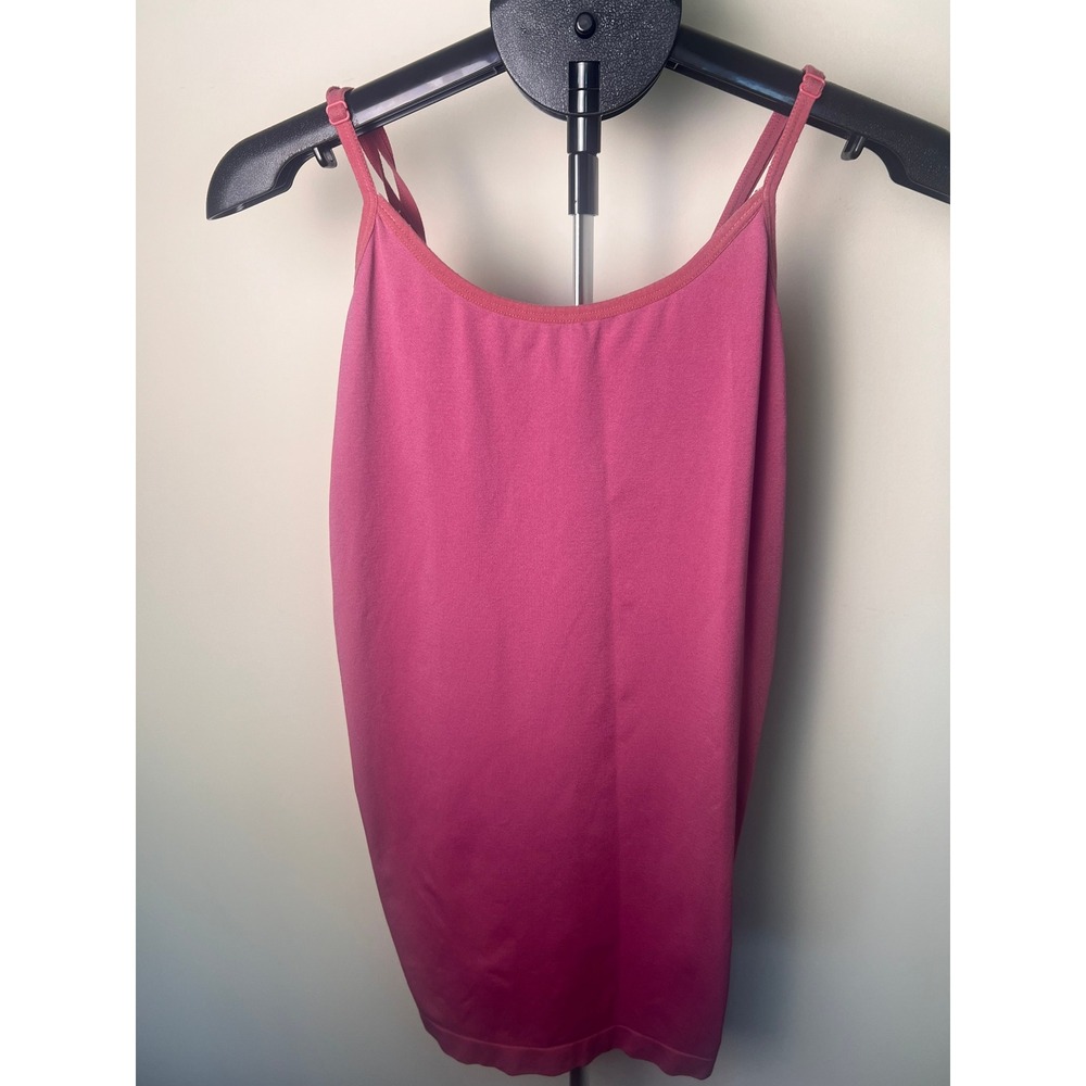 Unbranded Cami Tank Top Women Large Pink Seamless Stretch Basic Layering
